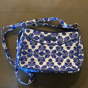 NWOT Vera Bradley Little Crossbody: Cobalt Tile
